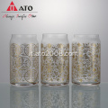 Clear Rattan &amp; Blossom Drink Mug Muge Squisite in vetro stampato